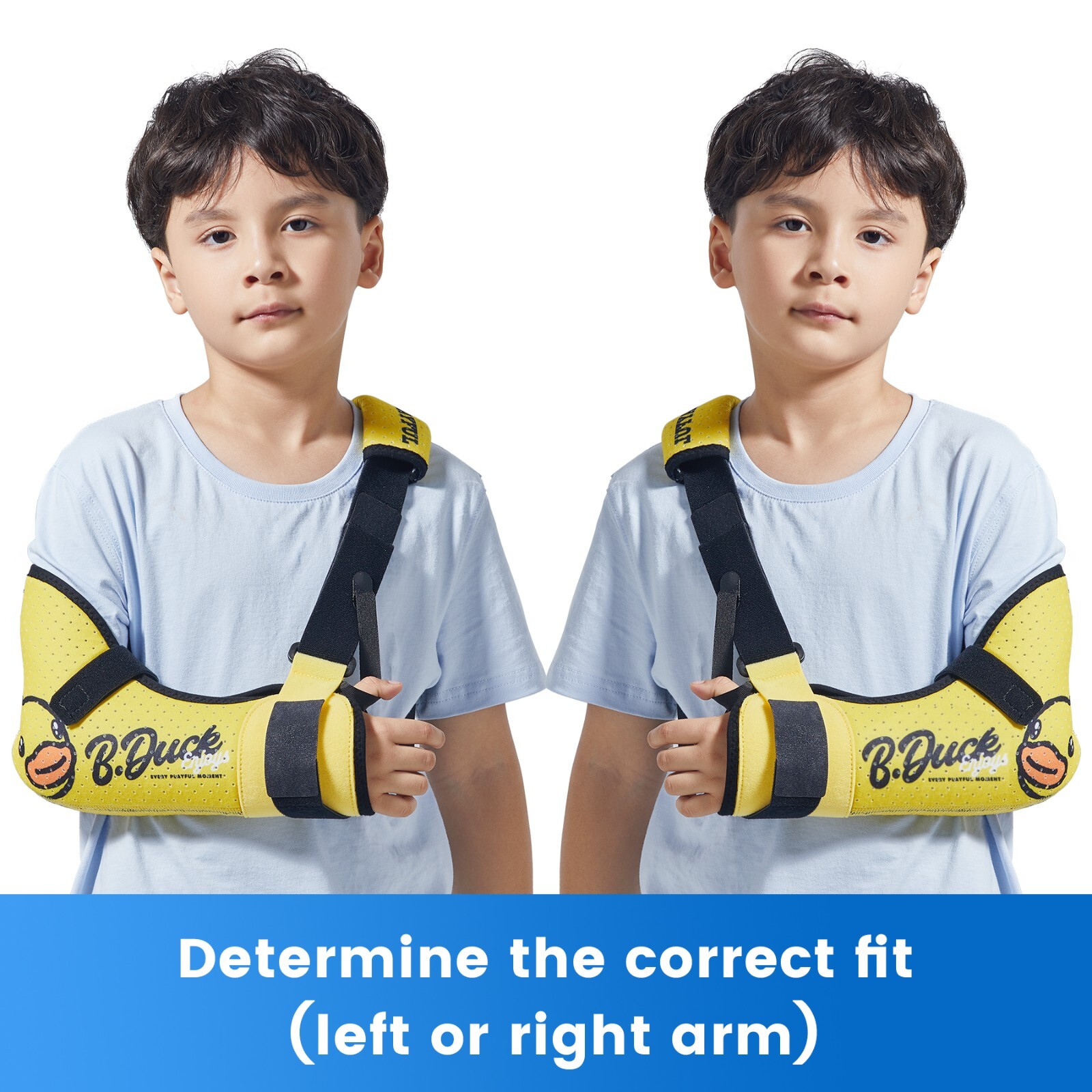 VELPEAU Kids Arm Shoulder Elbow Immobilizer Sling For Broken Fracture Injury