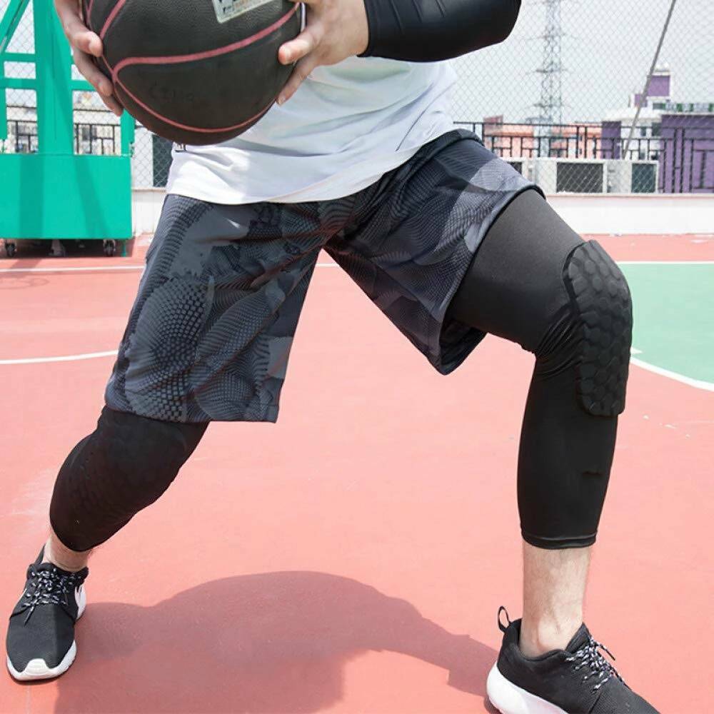 Hot Kids Adult Basketball Leg Knee Pad Long Sleeve Protector Gear Crashproof UPS