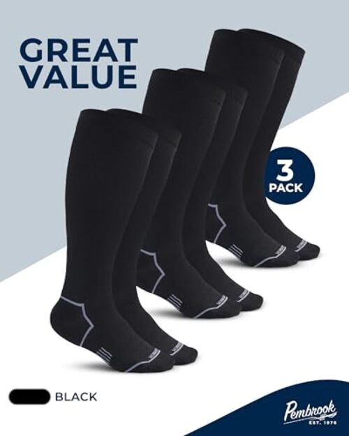 Plus Size Compression Socks Wide Calf – 3 Pairs, 20-30mmHg Extra Wide Calf