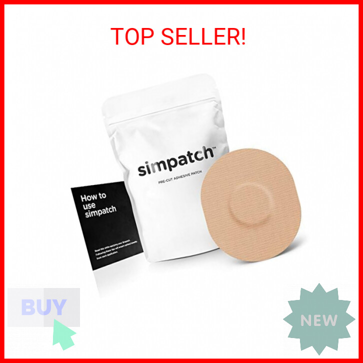 SIMPATCH Universal Adhesive Patch (25-Pack) – Waterproof Adhesive, CGM Patches