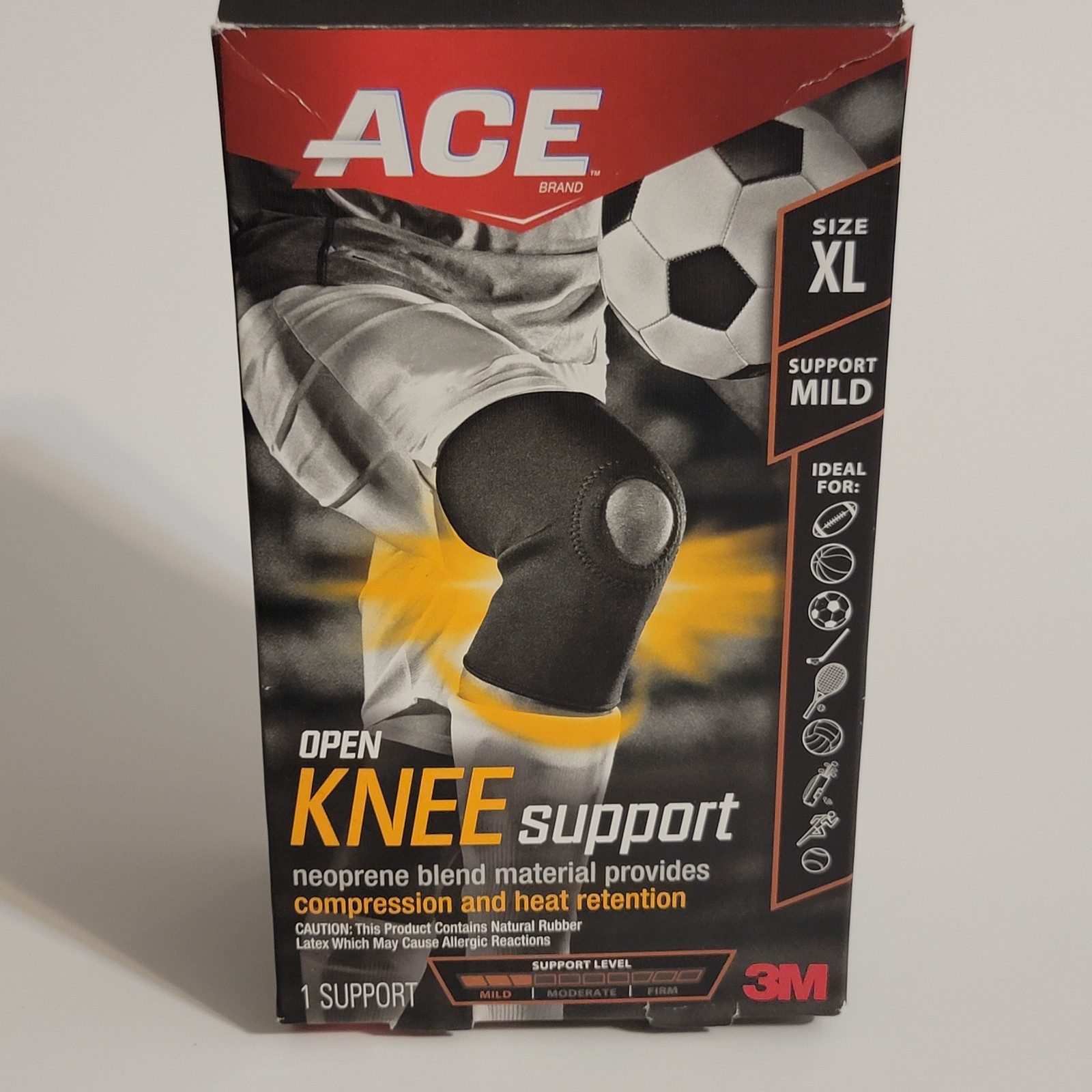 ACE Compression OPEN Knee Support ~ Mild Support, All Sports, Size XL