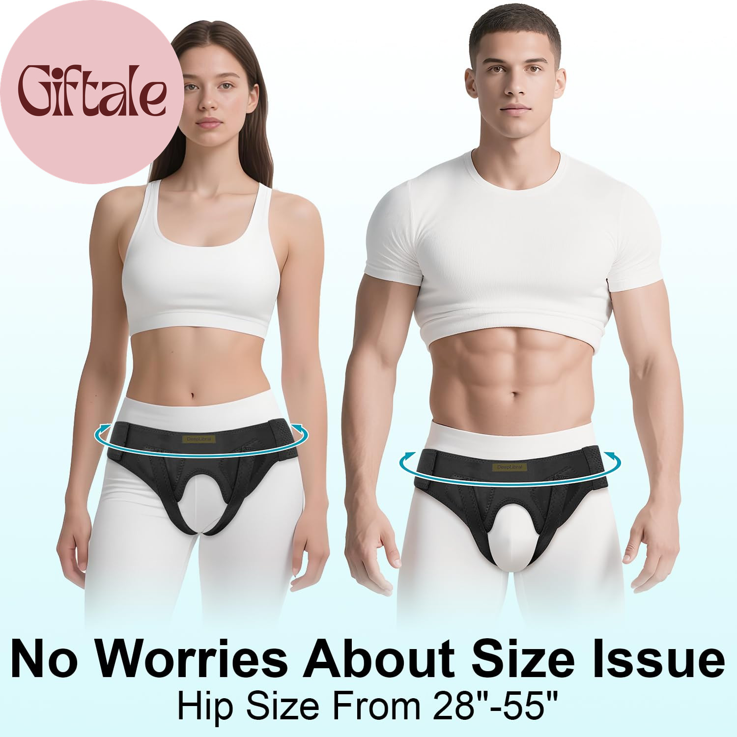 Universal Hernia Belt Truss for Men Women – Double/Bilateral Inguinal/Sports Her