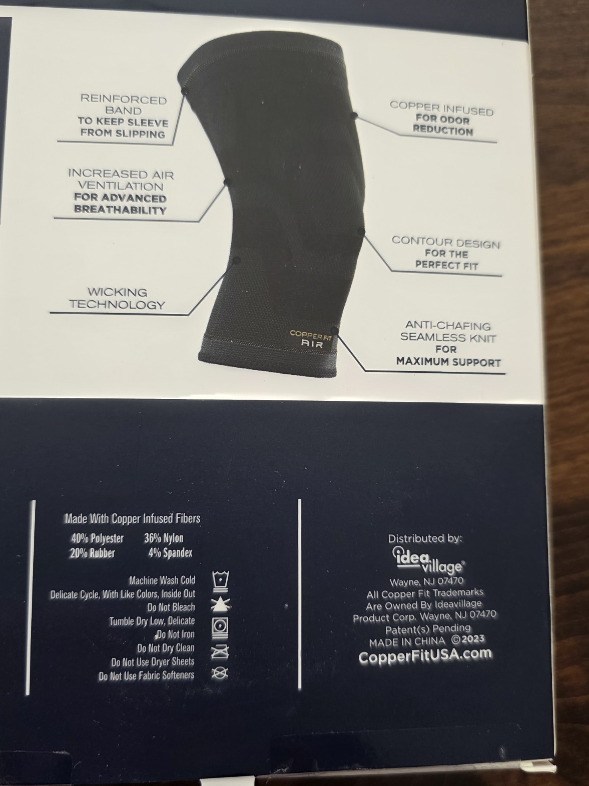 Copper Fit – Elite Knee Sleeve (L/XL) – 2 Pack Compression Support New NIB