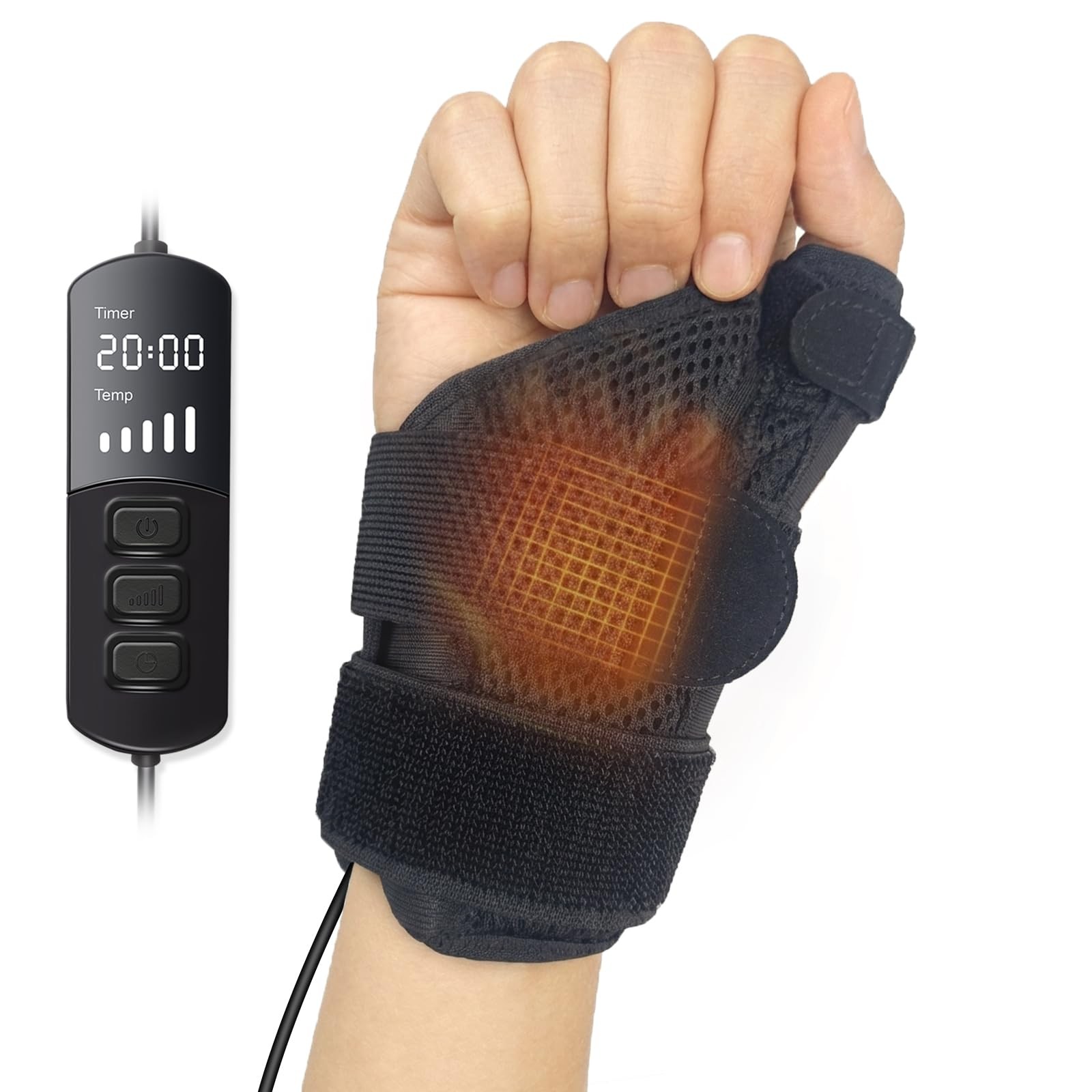 Aroma Season Heating Pad for Hands, Thumb & Wrist Black