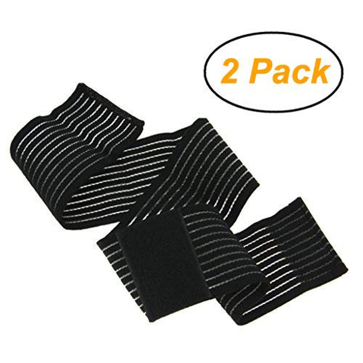 2-Pack Elastic Ankle Brace & Compression Wrap for Sports – Adjustable Support