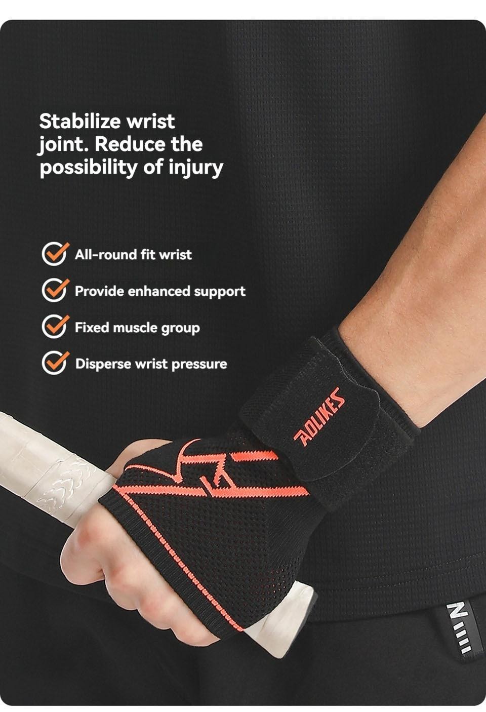 Aolikes 1pc Wrist Guard Support Arthritis Gloves Sprain Band Elastic Bandage Wri