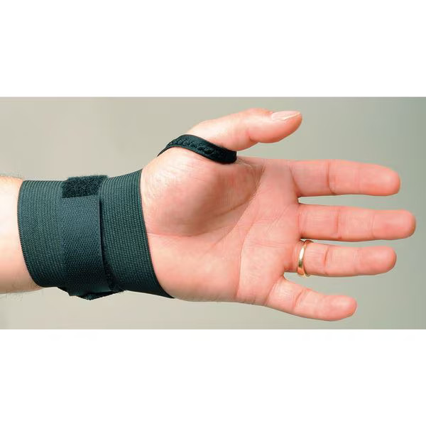 Condor Wrist Wrap, Elastic, Slide On, Single Strap, Ambidextrous, Black, Size