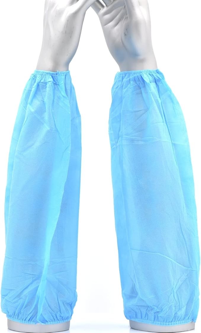 G & F Products Arm Protection Sleeves Blue 100 Piece, Reusable Non-Woven Covers