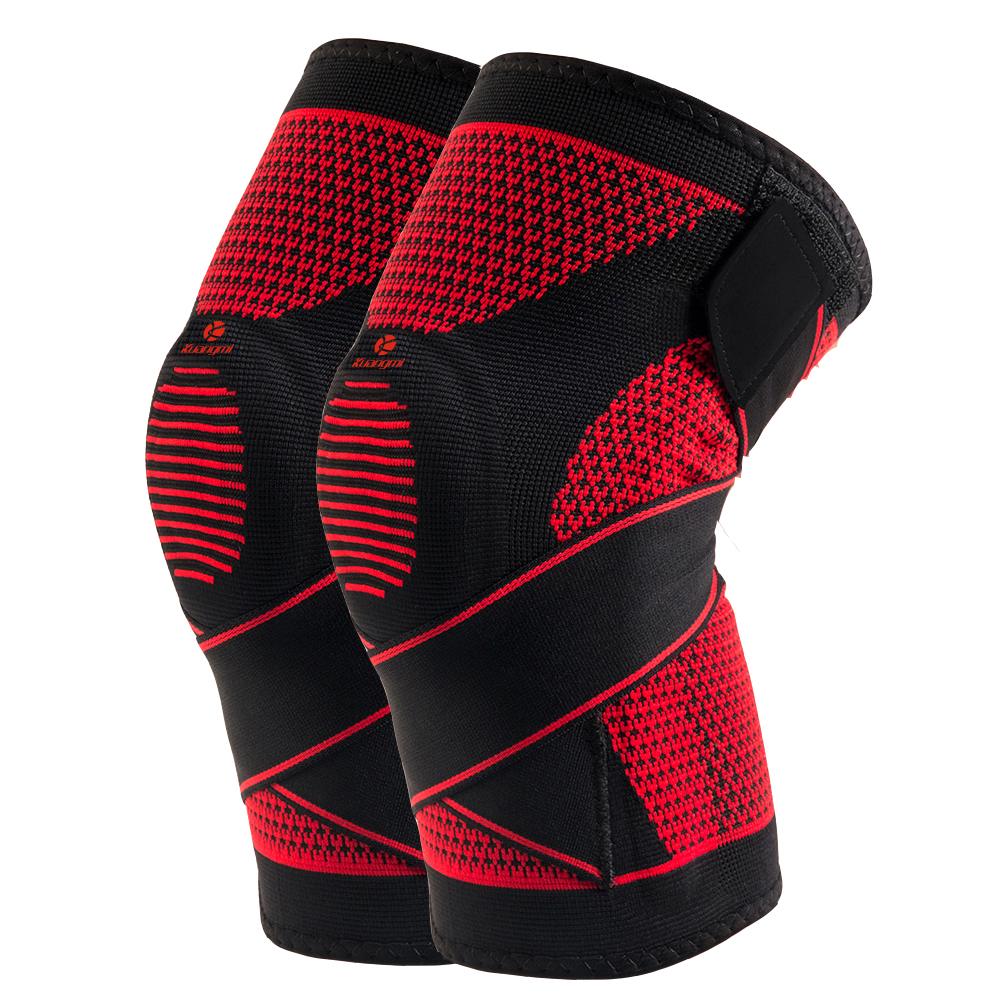 Kuangmi Knee Brace Wrap Support Silicone Bandage Pad Patella Running 1 Pair
