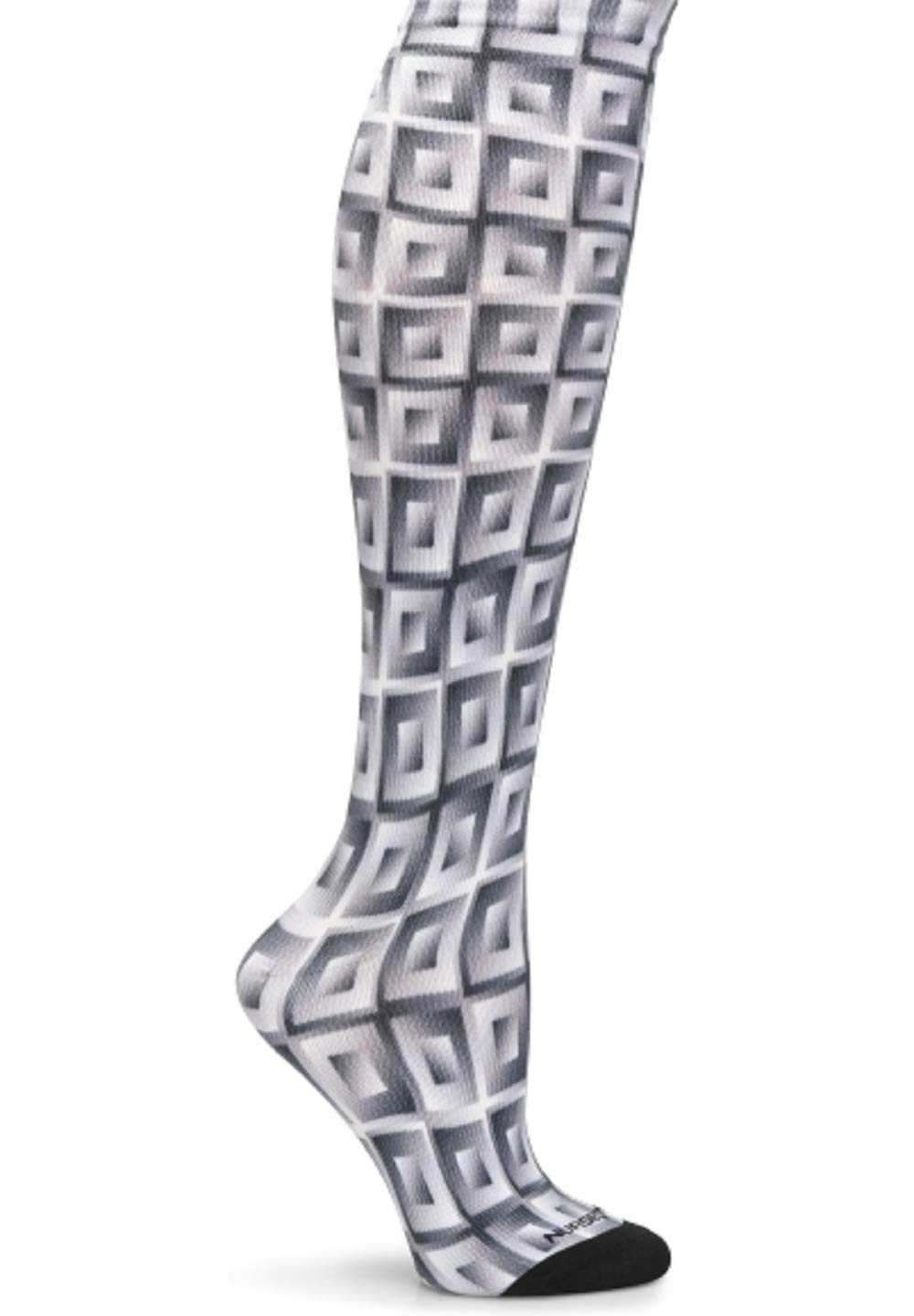 Nurse Mates Women’s 360 Socks | 12-14 One Size (Pack of 1), Grey Diamonds