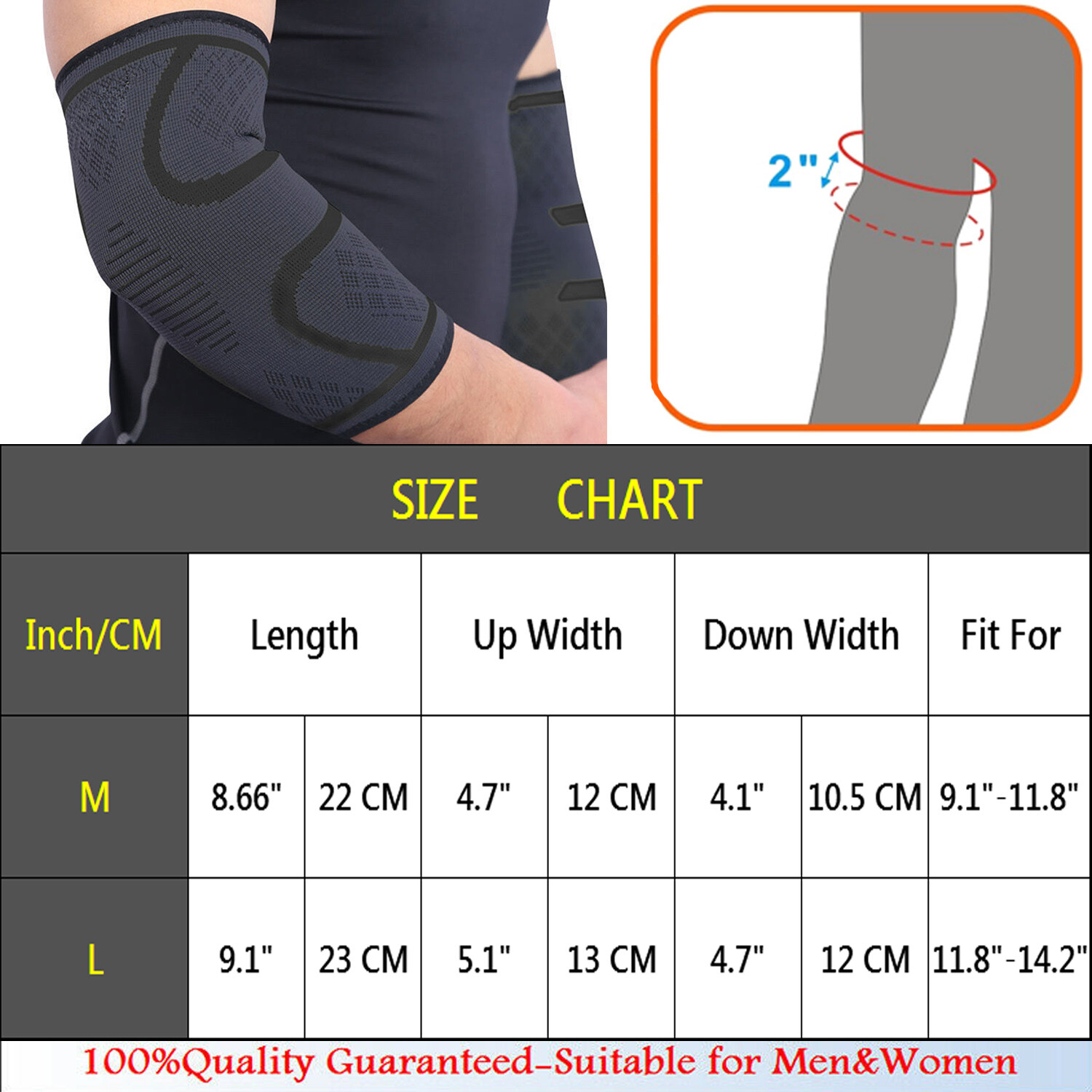 Elbow Brace Compression Support Arm Sleeve For Gym Arthritis Muscles Pain Relife