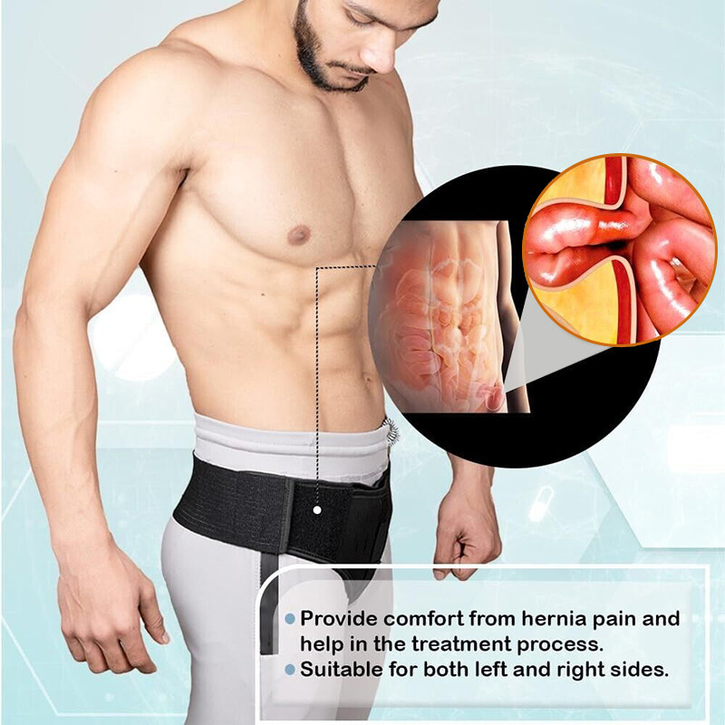 US Ergonomic Umbilical Hernia Belt Abdominal Support Binder with Compression Pad
