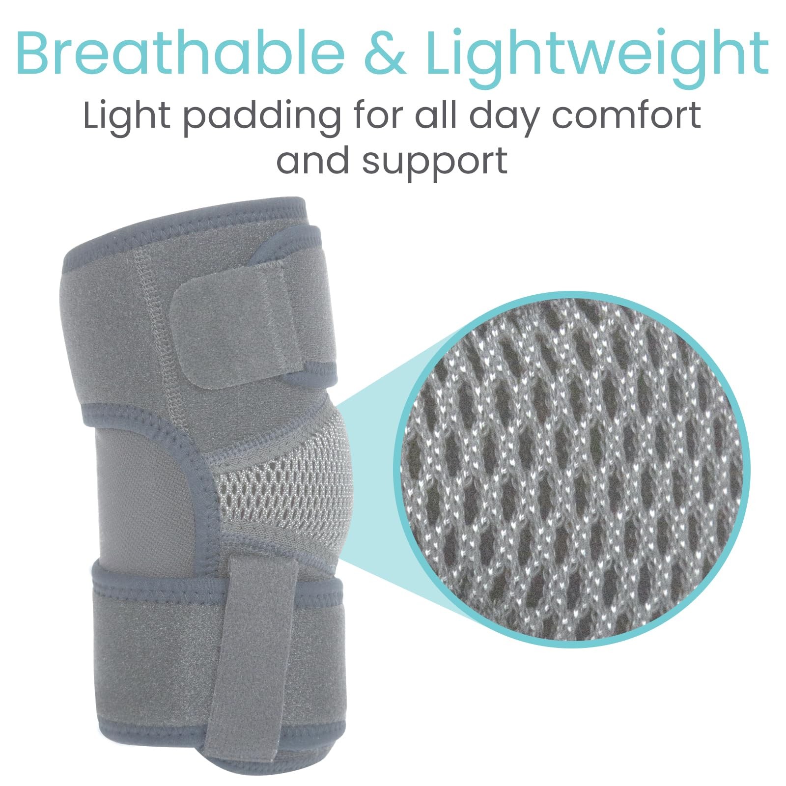 Vive Elbow Brace – Tennis Compression Sleeve – Wrap for Standard, Gray