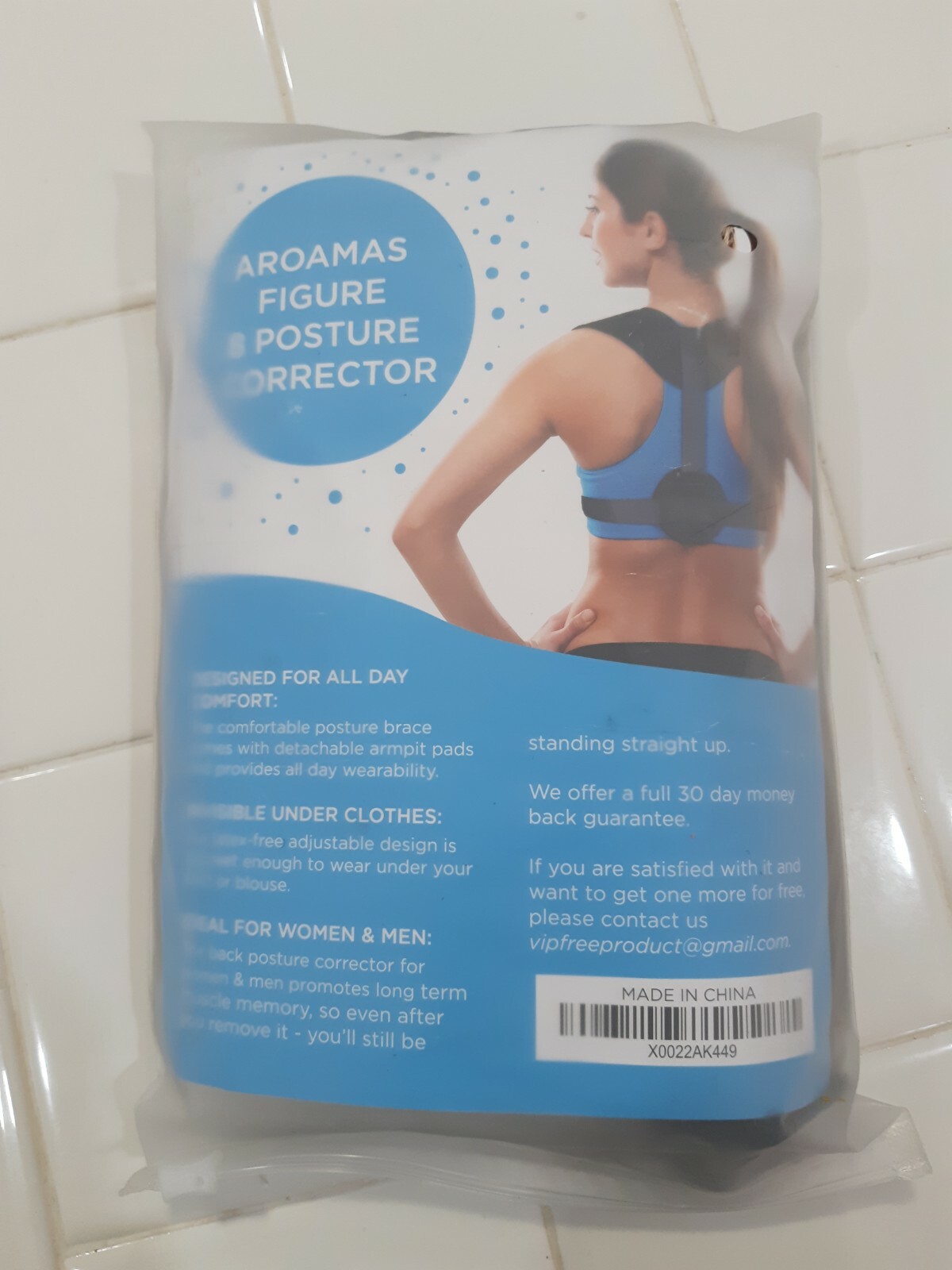 Aroamas Figure 8 Posture Corrector / Relieves Upper Back Neck Clavicle Pain.New