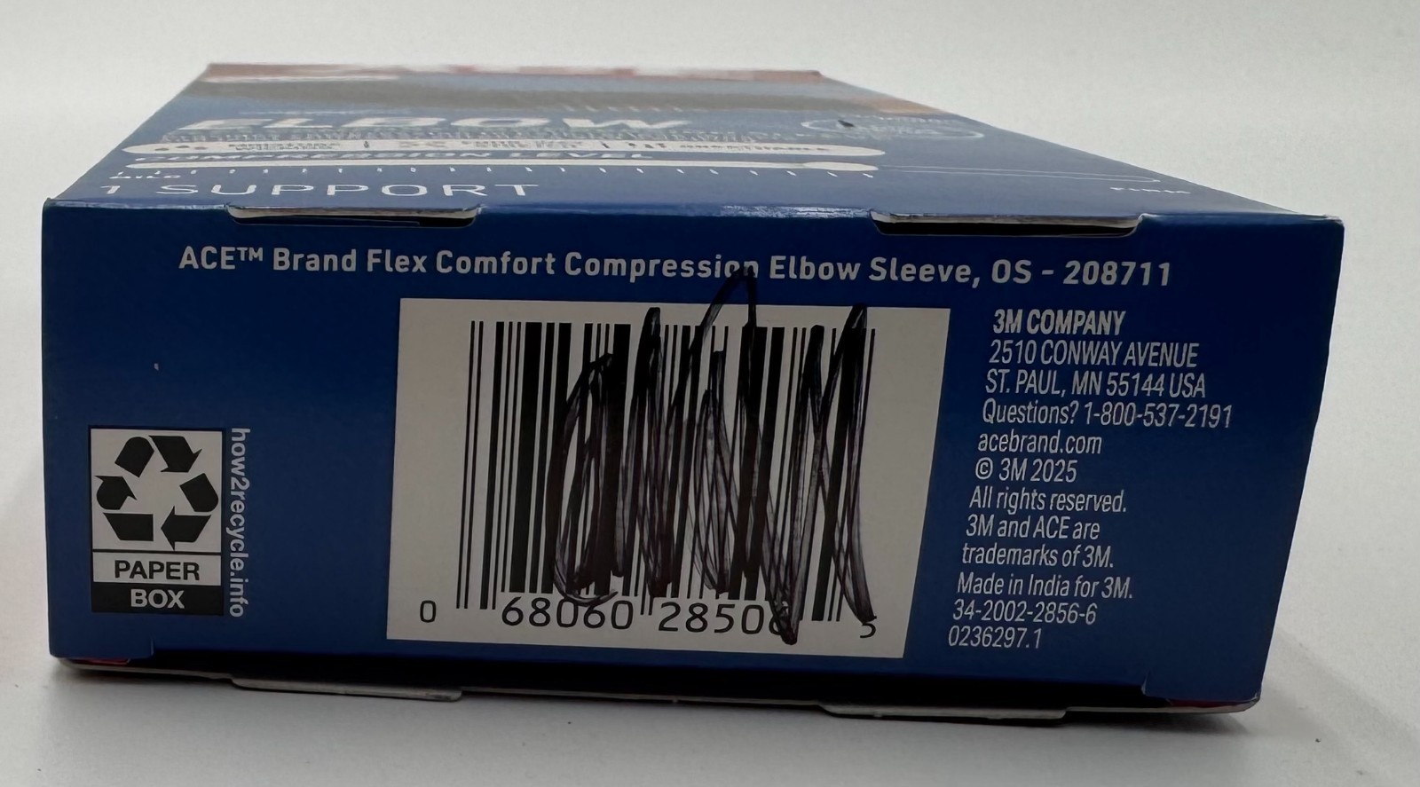 ACE Elbow Flex Comfort Compression Sleeve NEW/Open Box One Size Gel Pressure Sup