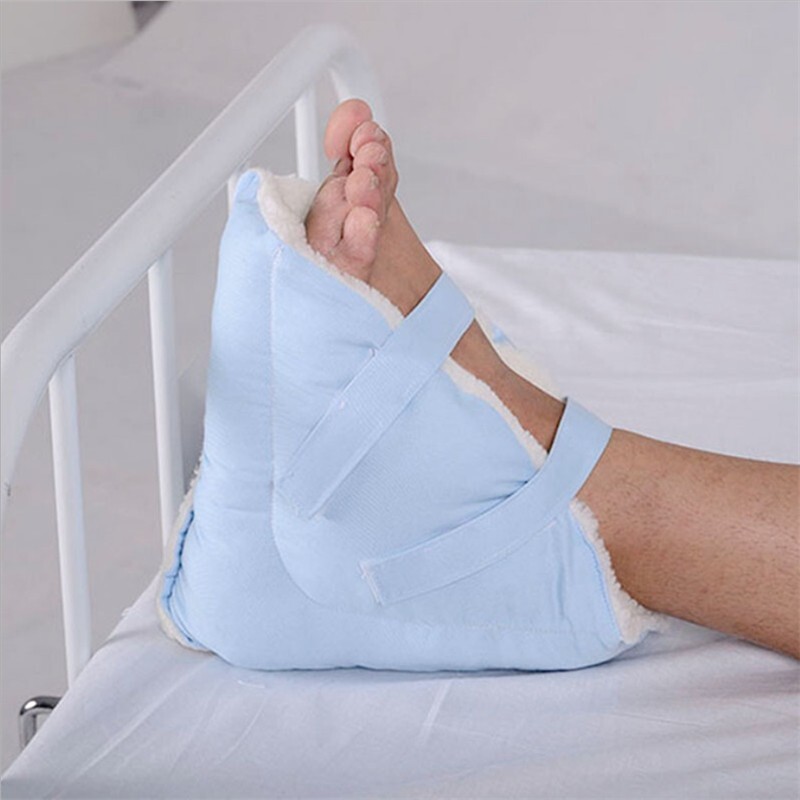 Anti-Pressure Sore Protection Heel Pad Ankle Foot Cusion Light Blue For Patients