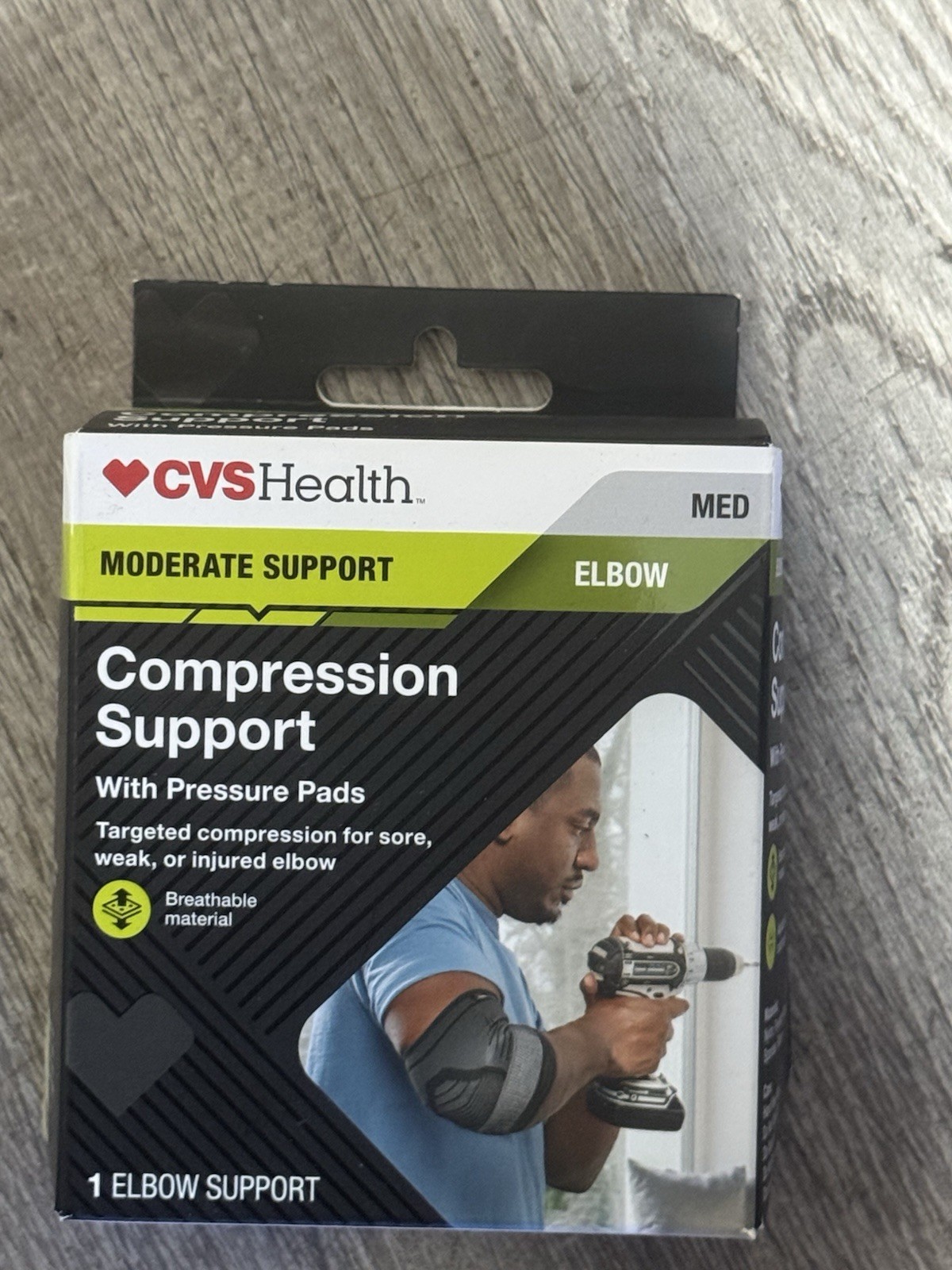 CVS Health Moderate Compression Support Elbow Pads, Medium
