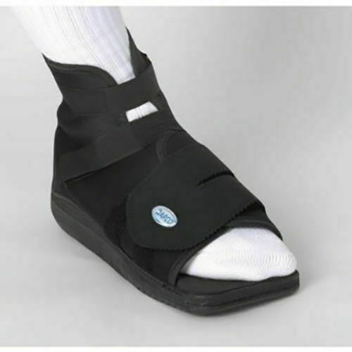 DARCO SLIMLINE CAST BOOT Shoe Black Square Toe ALL SIZES Post-Op [Medical Boot]
