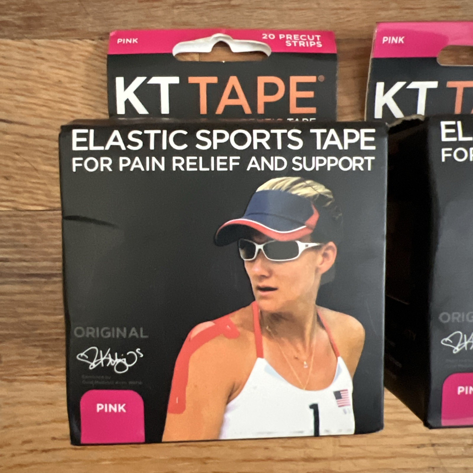 2 KT Tape Pink Therapeutic Elastic Sport Tape Pain Relief Support 20 strips EACH