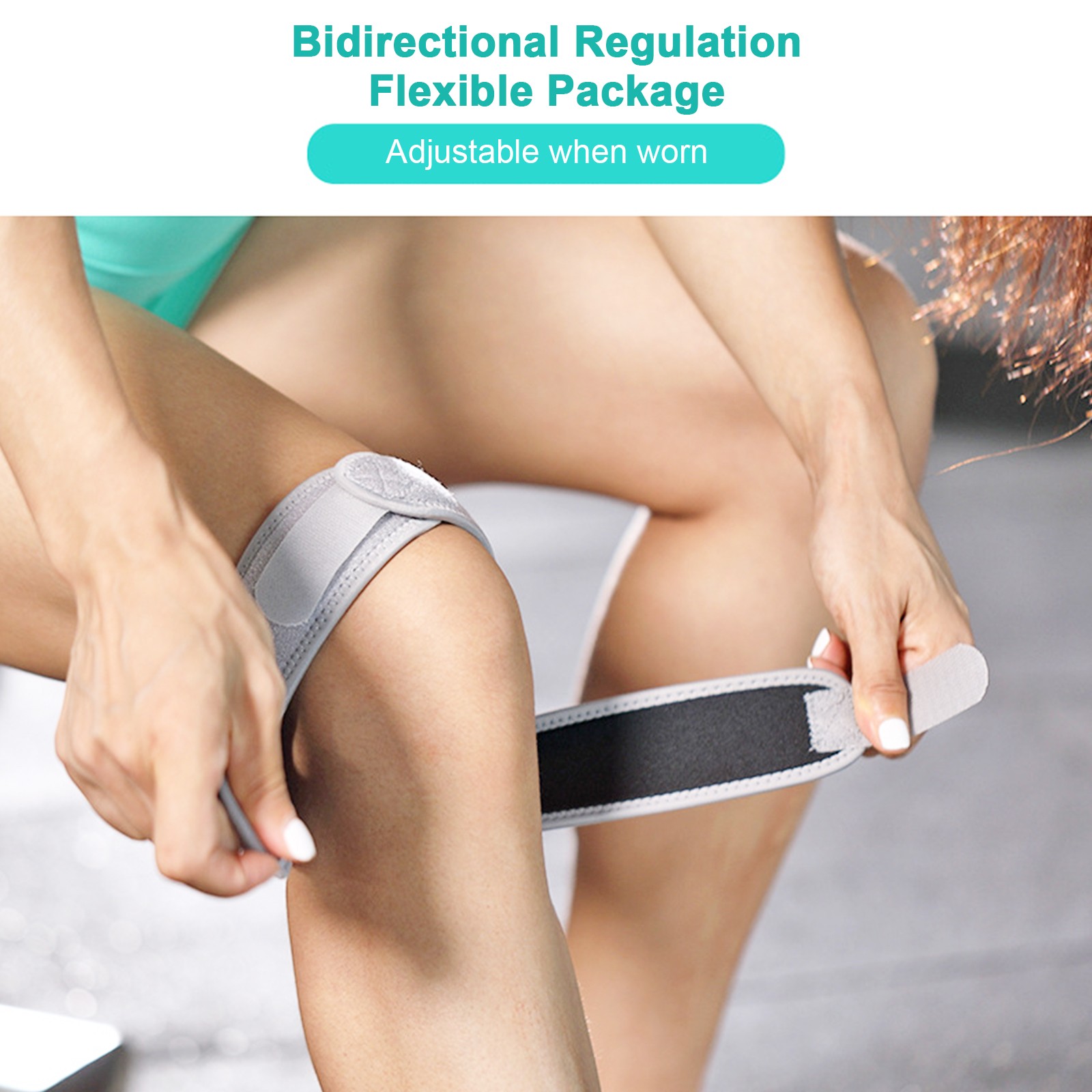 Silicone Patella Strap For Sports Pressure Relief Kneepad Shock Absorption LULS