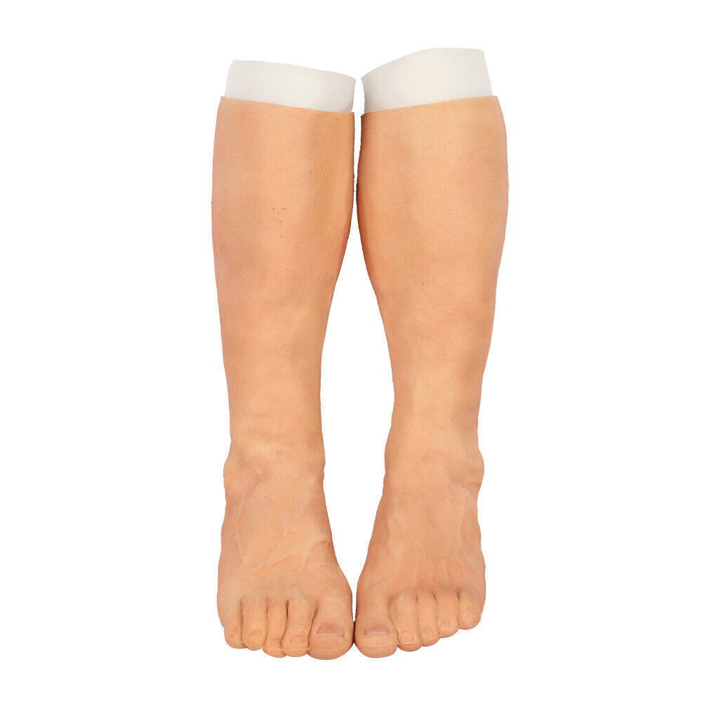 Artificial Silicone Prosthesis Foot Sleeve Legging Cover Scars Protect Injured