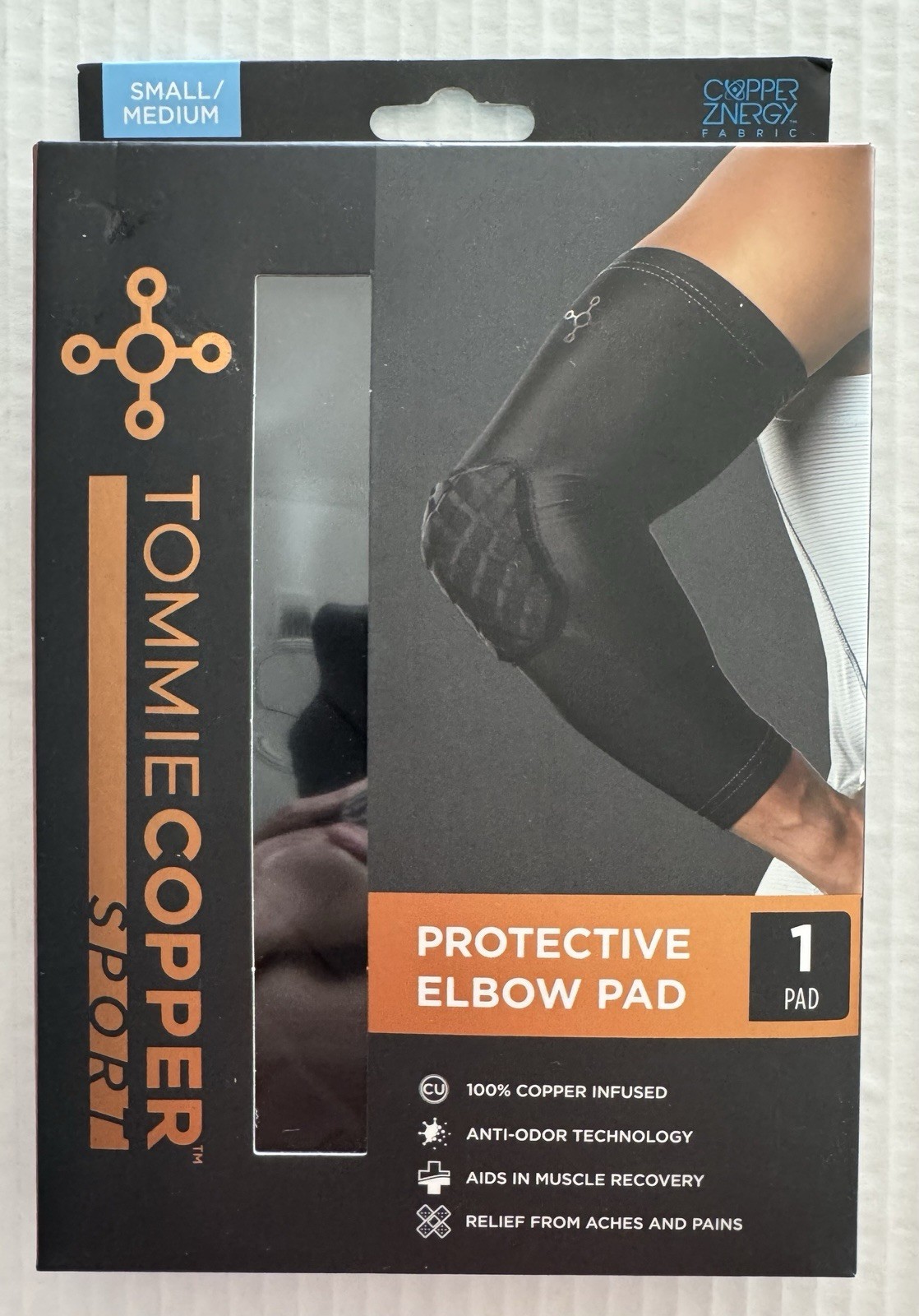 Tommie Copper Sport Protective Elbow Pad Small/medium Black NIP