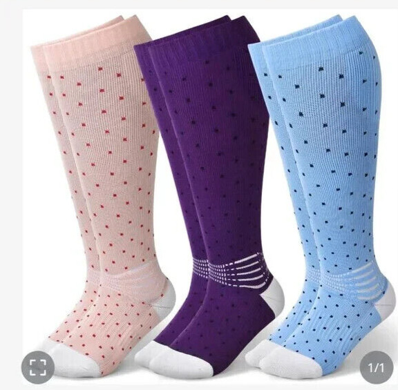 Wide Calf Compression Ankle Support Socks 3 Pairs NEW IN PACK SIZE XXXL