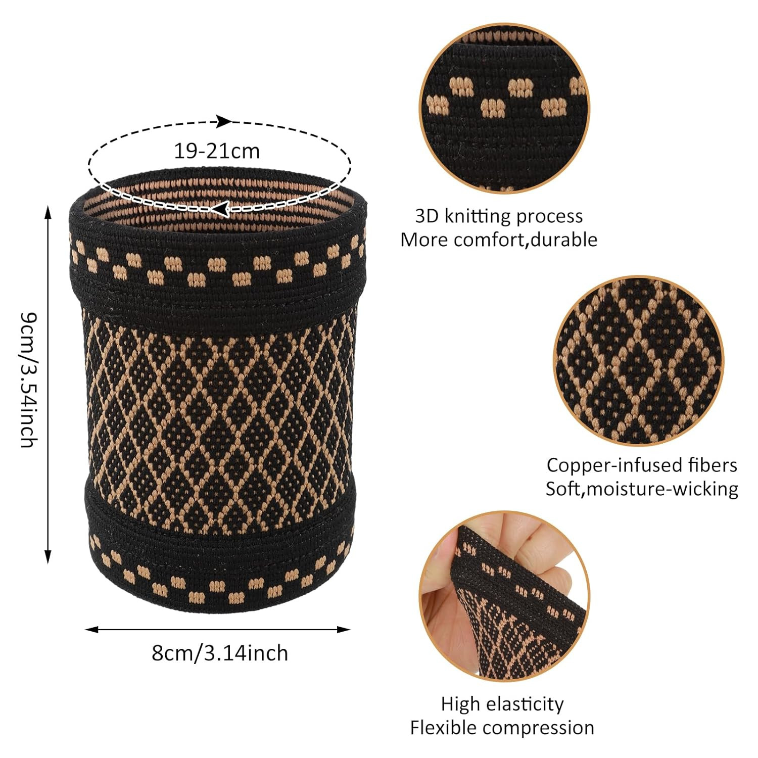 Copper Wrist Compression Sleeve, Compression Wrist Brace Wrist Support Wrap I…