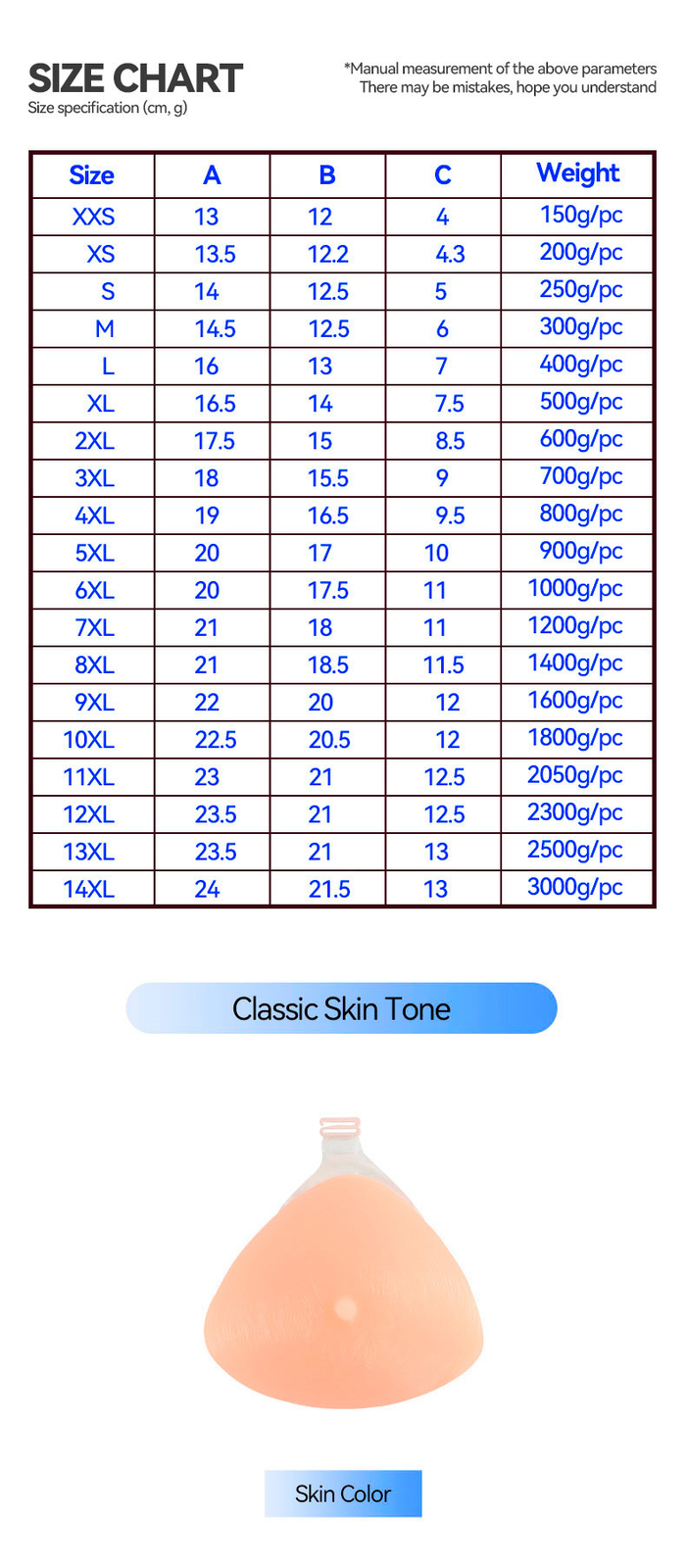 Portable hook silicone post-operative breast prosthesis light breast prosthesis