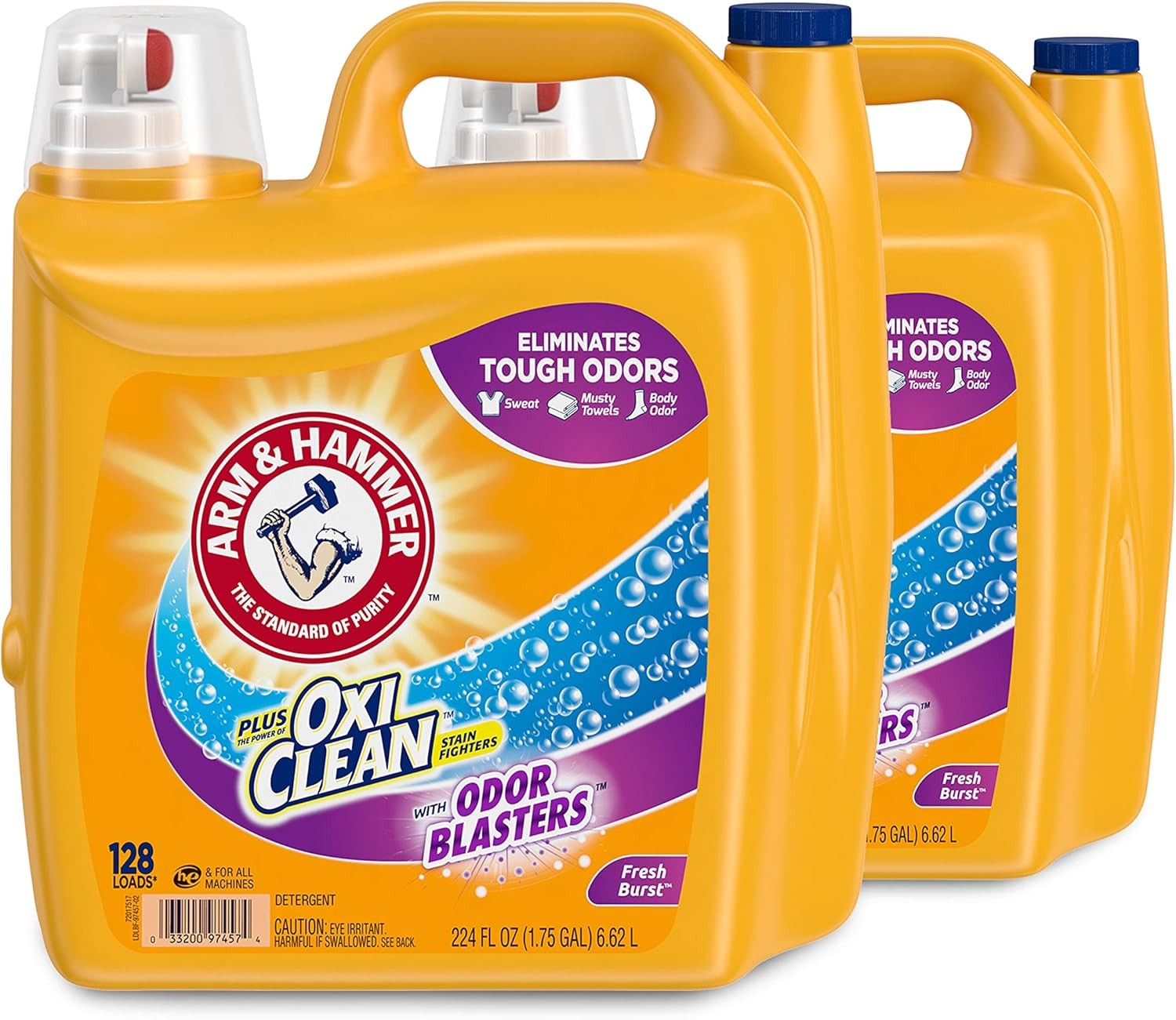 ARM & HAMMER Plus OxiClean Odor Blasters Fresh Burst, 128 Loads Liquid Laundry D