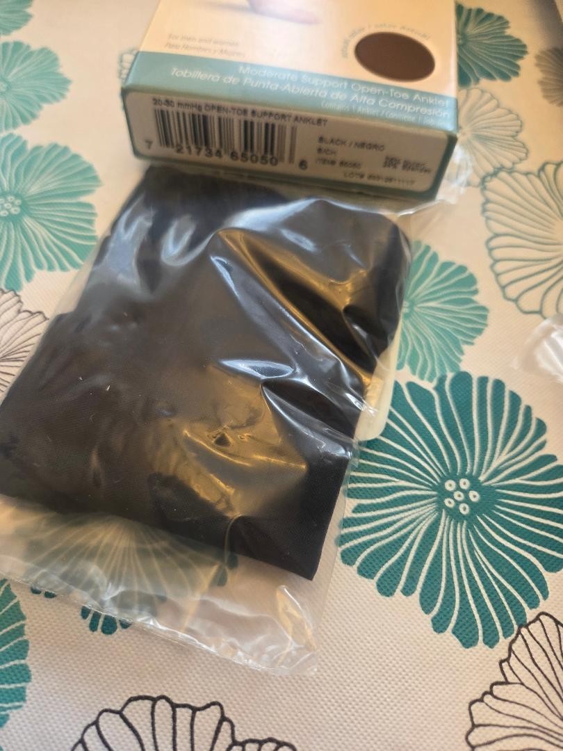 THERAFIRM SINGLE OPEN TOE 20-30 mmHg Knit Ankle Compression Hosery SIZE & COLOR