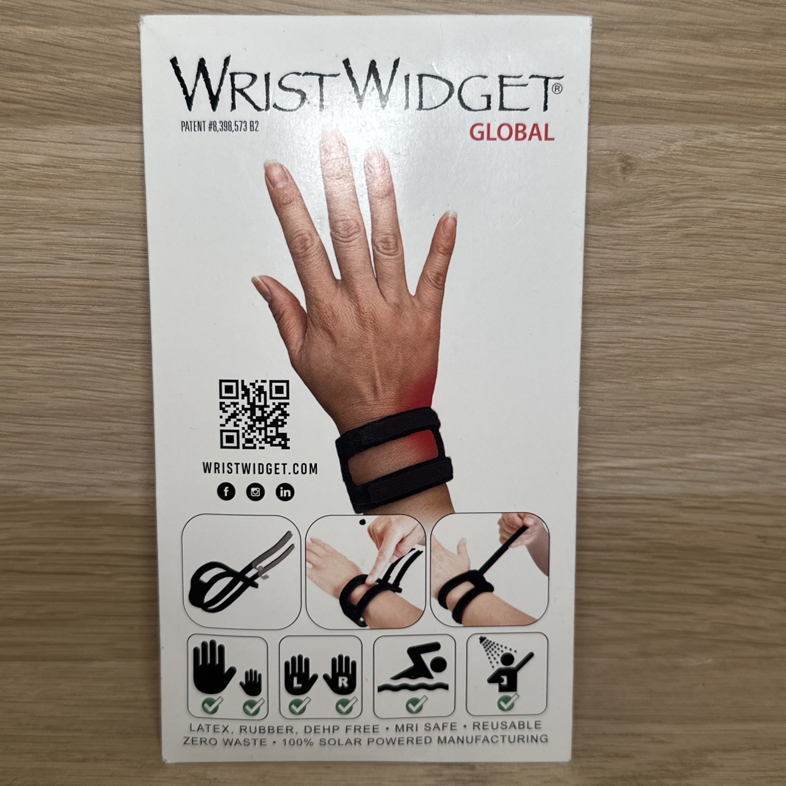 WristWidget® Wrist Brace for TFCC Tears. Adjustable, Fits Left and Right.
