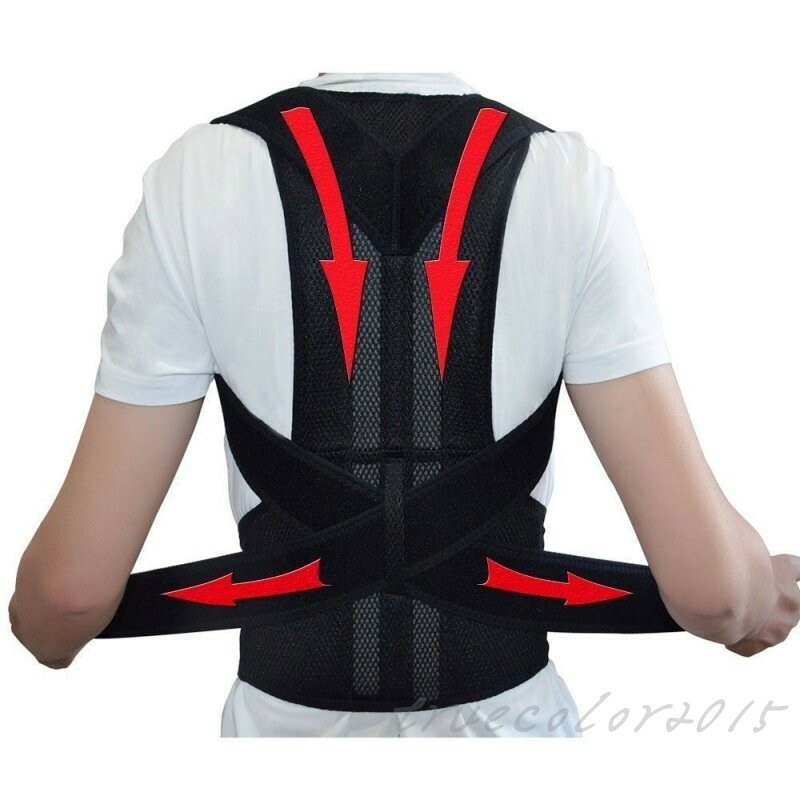 Men/Women Posture Back Lumbar Waist Support Corrector Brace Shoulder Belt Girdle