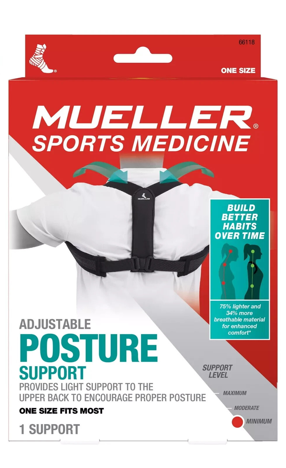 Mueller Sports Medicine Adjustable Posture Support – Level Minimum New