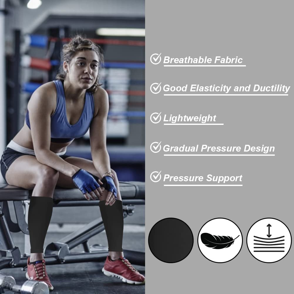 Calf Compression Sleeves for Men & Women (20-30Mmhg) – Leg Compression Sleeve fo