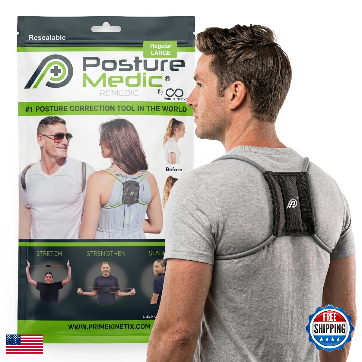 Premiumkinetix Posturemedic Plus Strength Dynamic Posture Corrector For