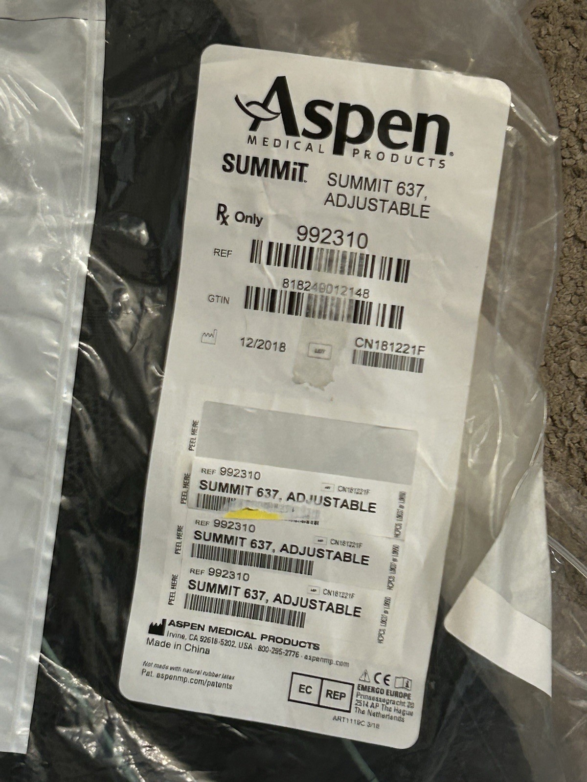 Aspen Summit Back Brace 637 Adjustable
