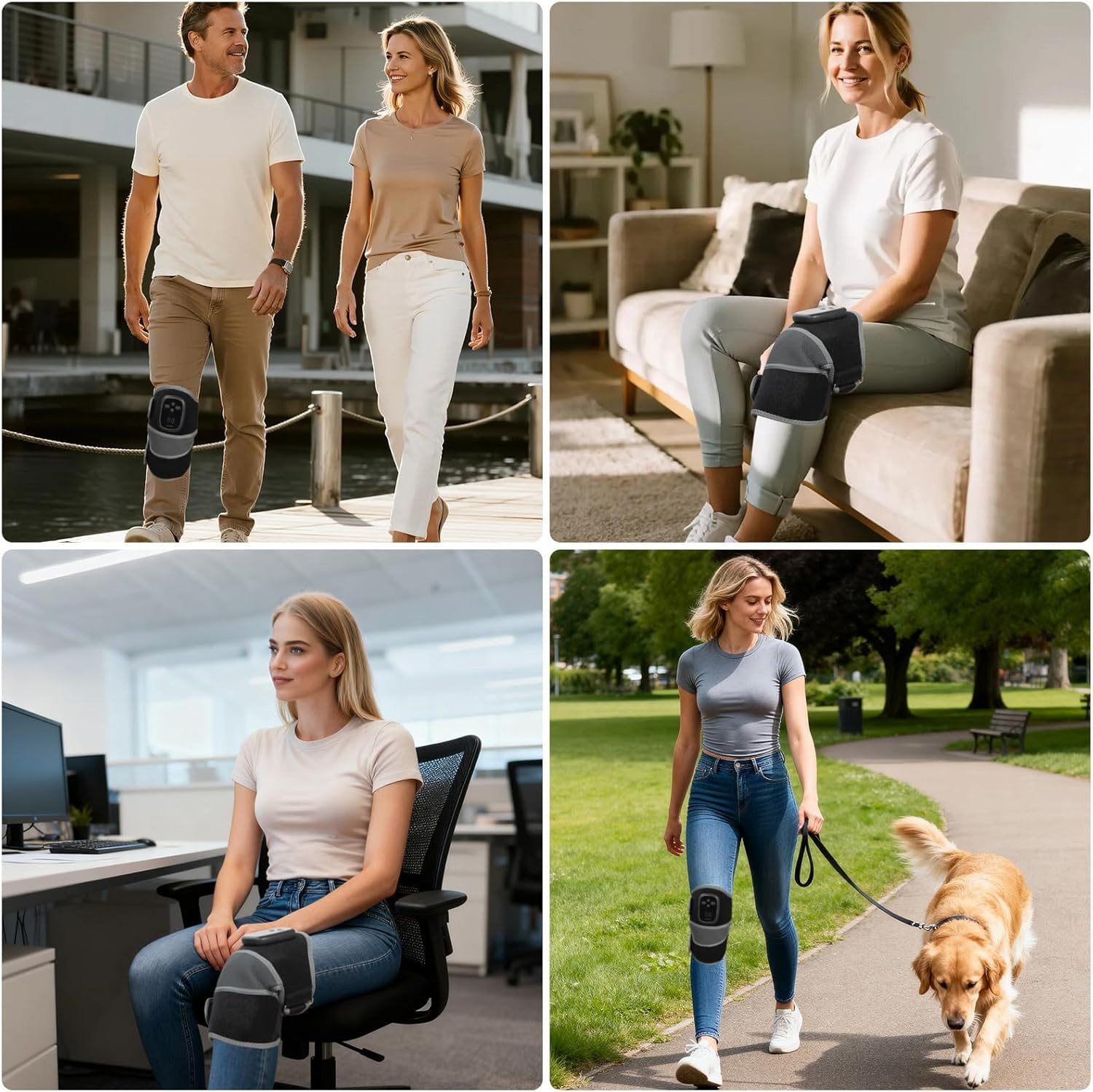 Red Light Therapy Knee Massager Brace – 660Nm & 850Nm Near-Infrared Light Device