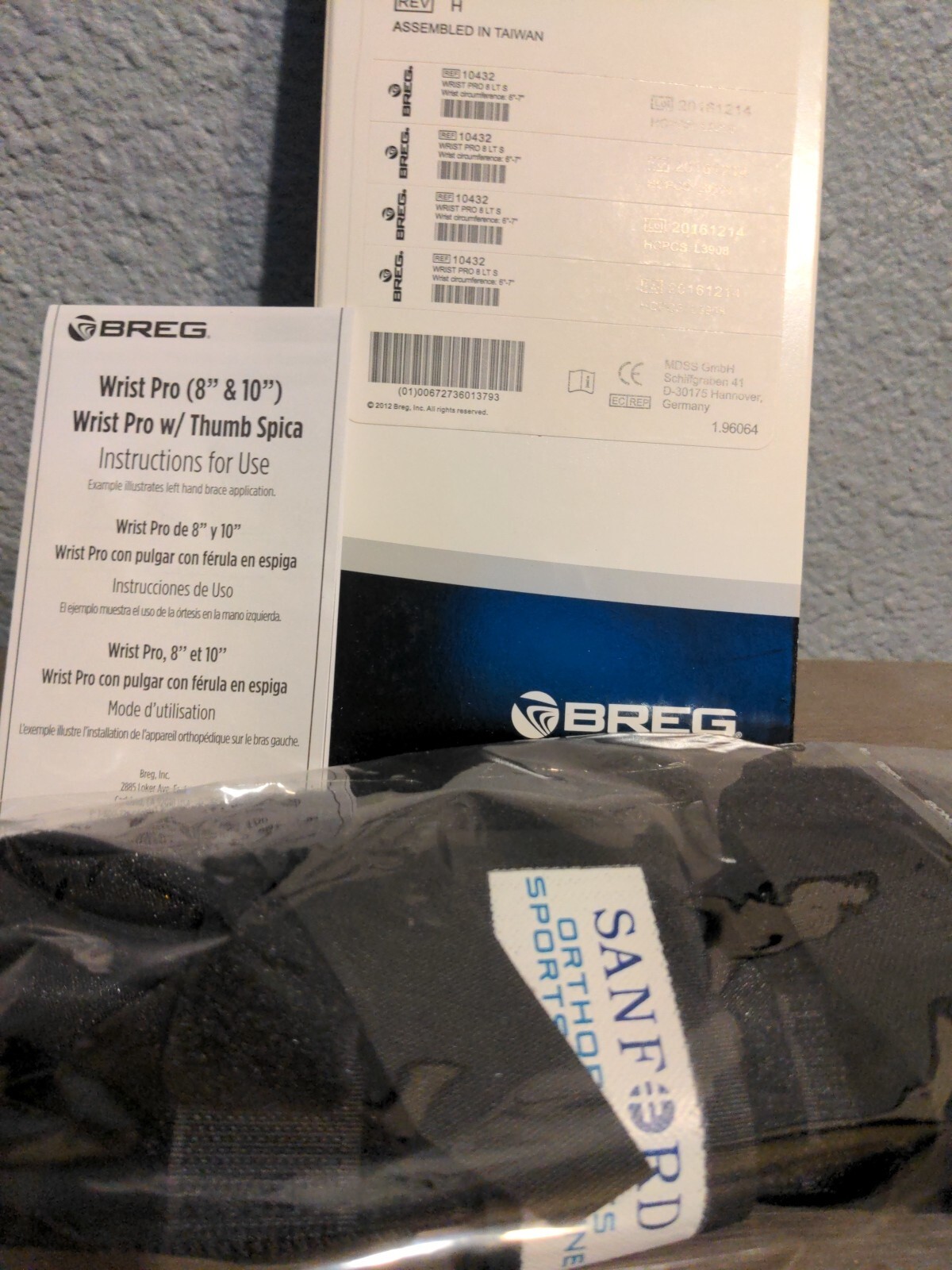 Breg Wrist Pro With Thumb Spica Wrist Brace
