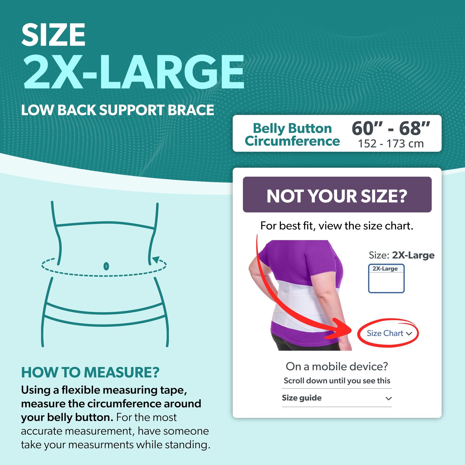 BraceAbility Plus Size Women’s Back Brace for 2X-Large (Pack of 1), White