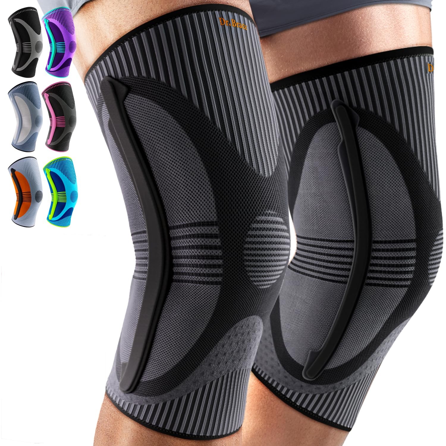 DR. BRACE ELITE Knee Brace with Size Stabilizer (2 Pack) XXX-Large, A Pluto