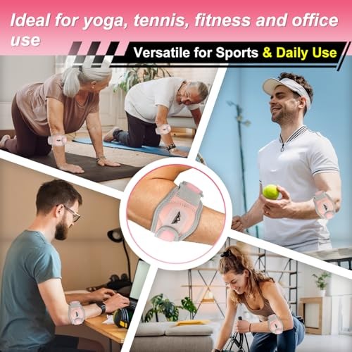 Elbow Brace for Women Men, Forearm Guard for Tennis Golfers Pink (1 pcs)