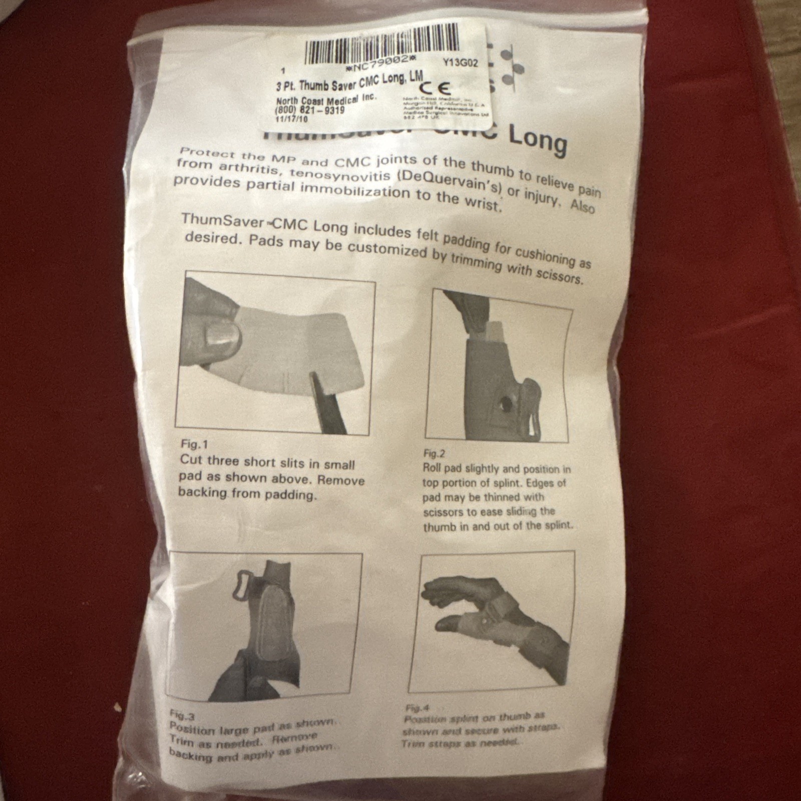 3PP ThumSaver CMC Long Medium Thumb Splint Brace