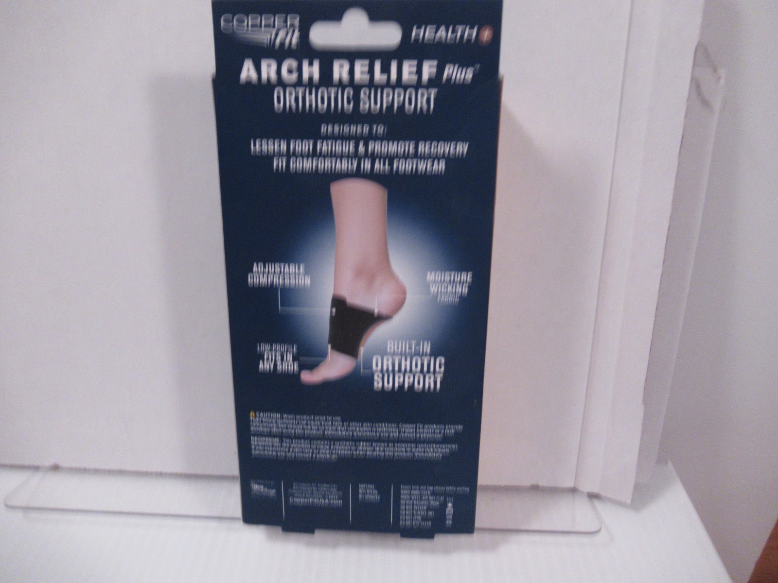 Copper Fit Health Unisex Arch Relief Plus with Built-In Orthotic Support Black
