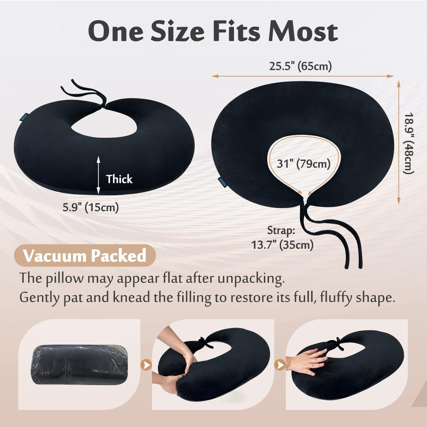 BBL Pillow for Post Surgery Recovery, Brazilian Butt Lift Cushion, Hip Support S