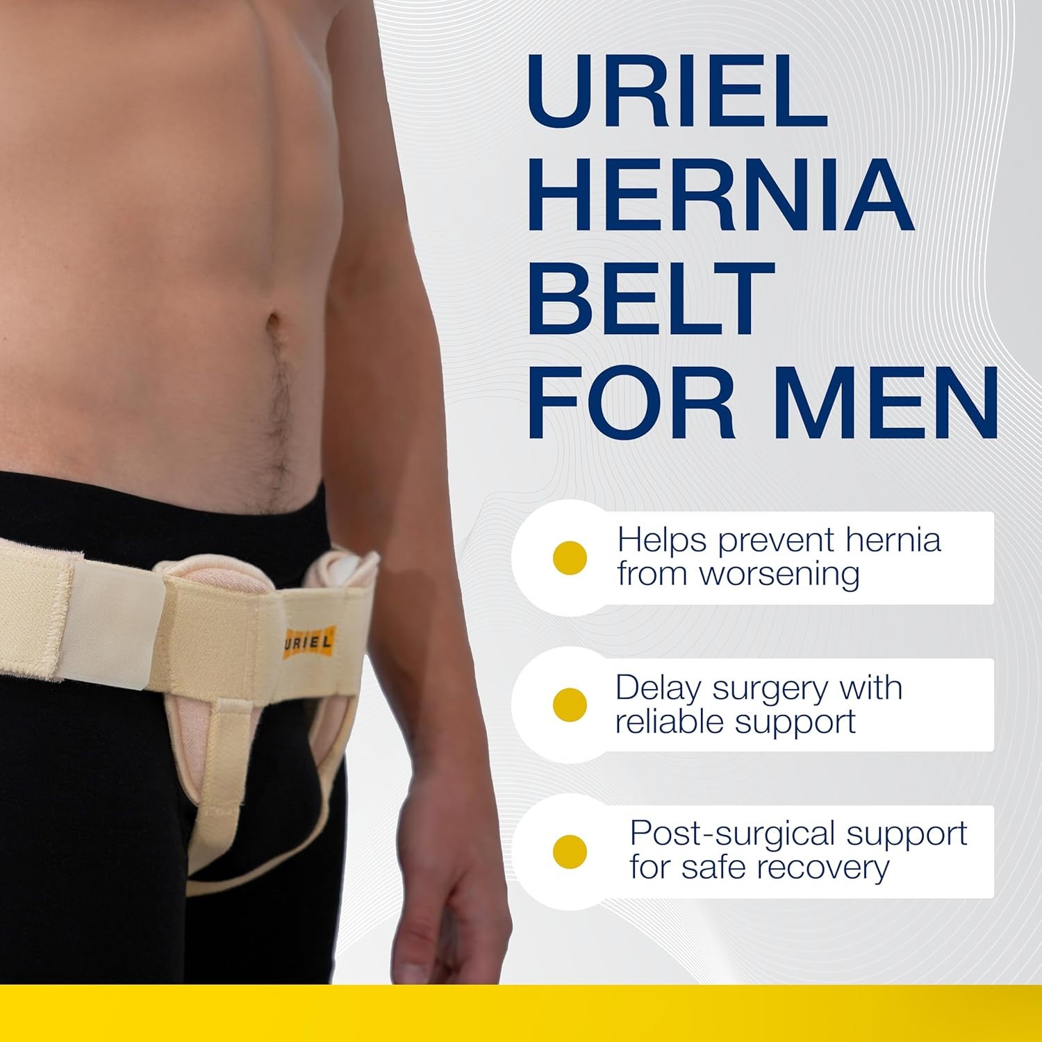 URIEL Double Sided Hernia Belts for Men – Inguinal Hernia Belt for Men, XL