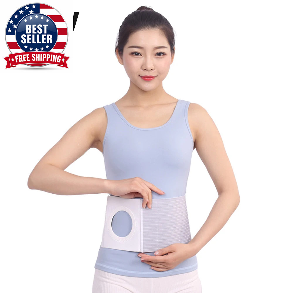 Ostomy Belt for Men and Women, Ostomy Hernia Support Belt, Abdominal Binder Brac