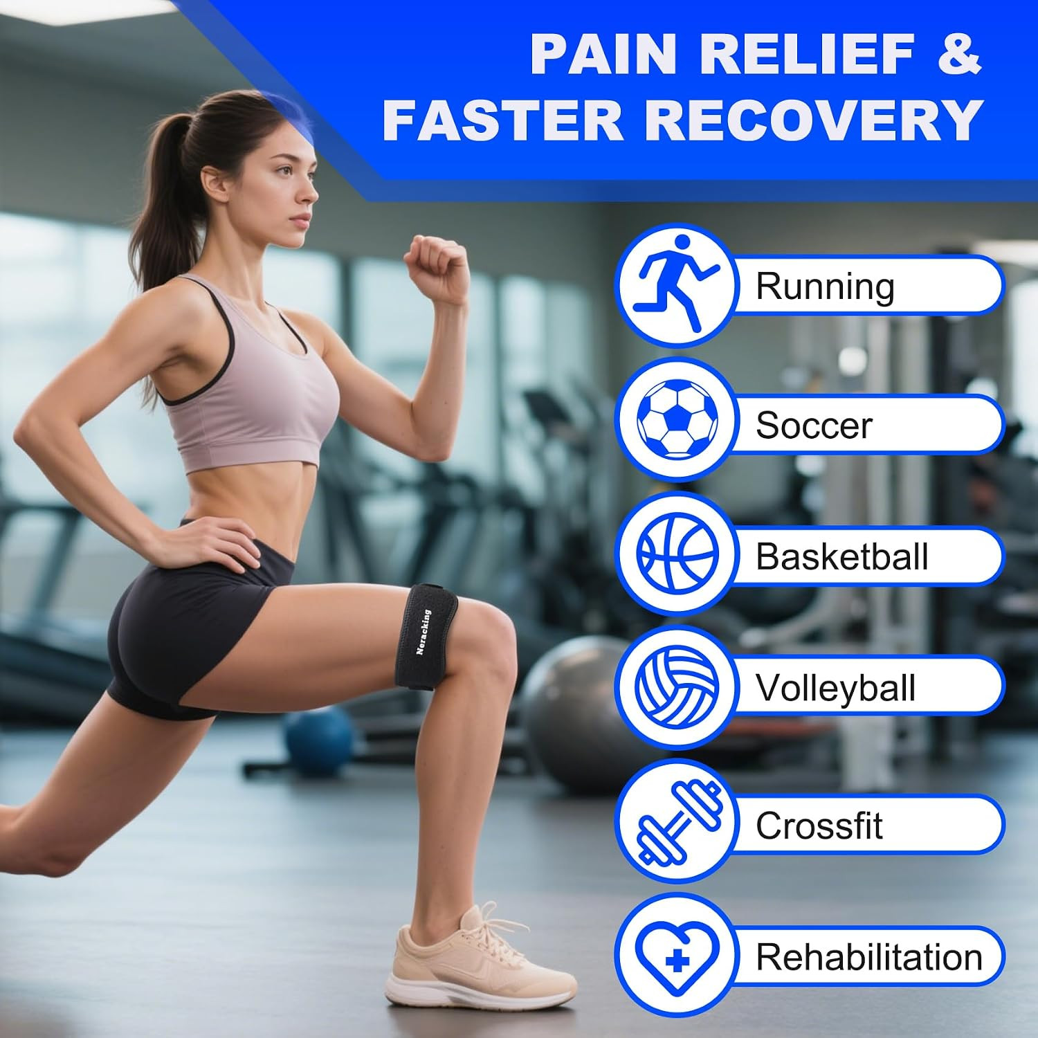 IT Band Strap, Adjustable IT Band Relief, Iliotibial Band Compression Wrap fo…