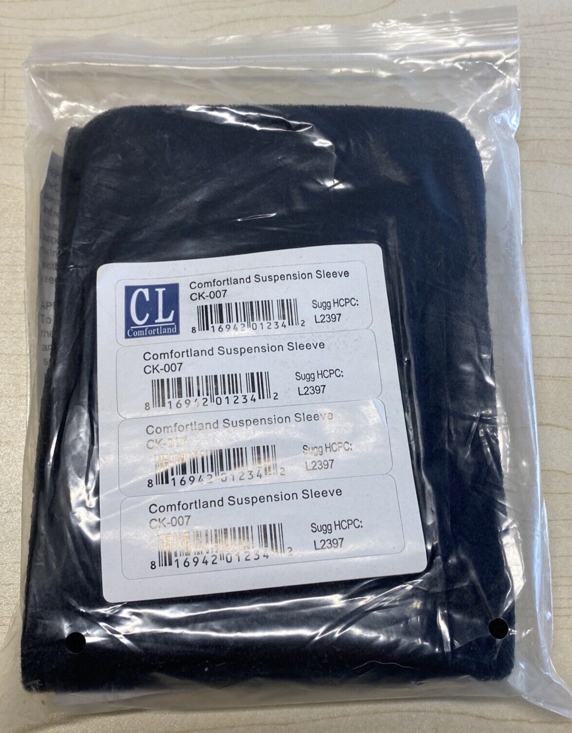 Comfortland CK-007 Suspension Sleeve Wrap for Knee Size Universal Black New