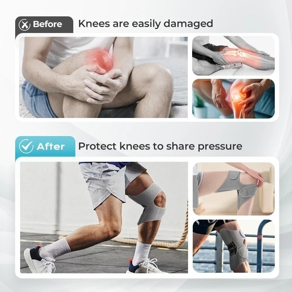 Knee Assistive Device Knee Brace for Pain Relief Walk Support Stabilizer Pad US
